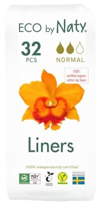 Ekologiczne wkładki higieniczne, Normal, 32 sztuki