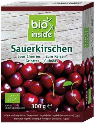 WIŚNIE BEZ PESTEK MROŻONE BEZGLUTENOWE BIO 300 g - BIO INSIDE