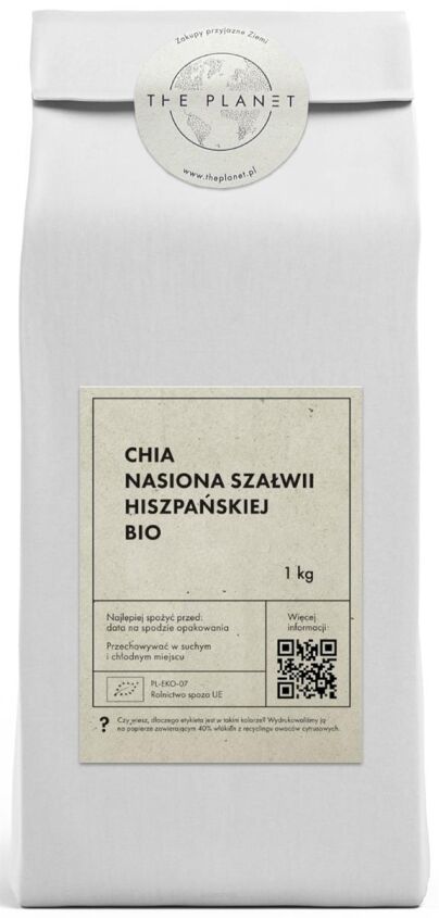 CHIA - NASIONA SZAŁWII HISZPAŃSKIEJ BIO 1 kg - THE PLANET