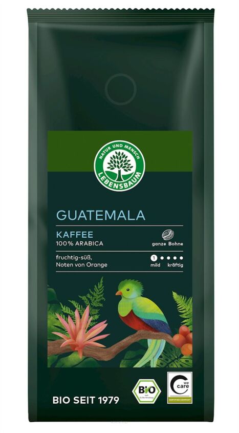 KAWA ZIARNISTA ARABICA 100 % GWATEMALA BIO 250 g - LEBENSBAUM