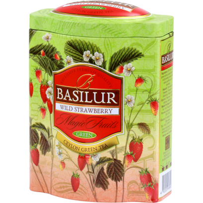 Herbata zielona POZIOMKA & WIŚNIA w puszce 100g - Basilur