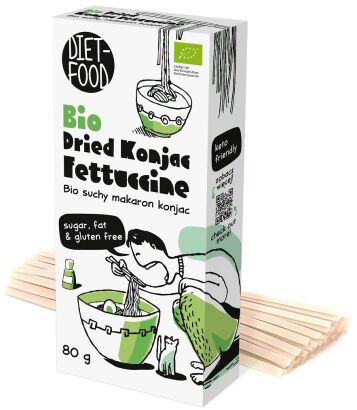 MAKARON (SUCHY KONJAC) FETTUCCINE BEZGLUTENOWY BIO 80 g - DIET-FOOD