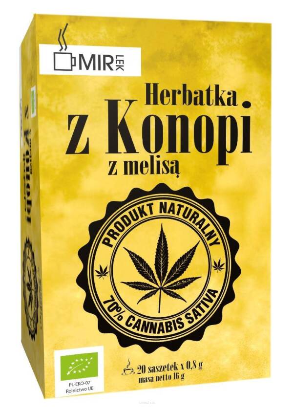 HERBATKA Z KONOPI Z MELISĄ BIO (20 x 0,8 g) 16 g - MIR-LEK