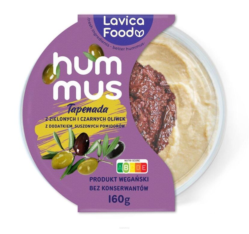 HUMMUS TAPENADA 160 g - LAVICA FOOD