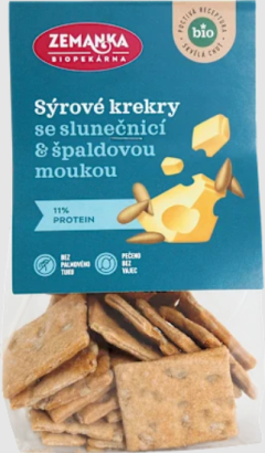 KRAKERSY Z SEREM I SŁONECZNIKIEM BIO 100 g - ZEMANKA