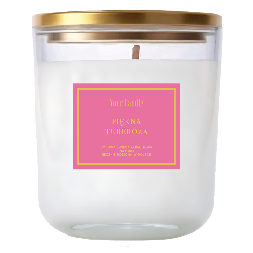 ŚWIECA SOJOWA ZAPACHOWA PIĘKNA TUBEROZA 180 ml - YOUR CANDLE