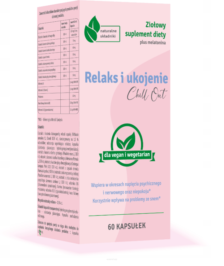 KAPSUŁKI NA RELAKS I USPOKOJENIE (CHILL OUT) 60 szt. - PASOLEK