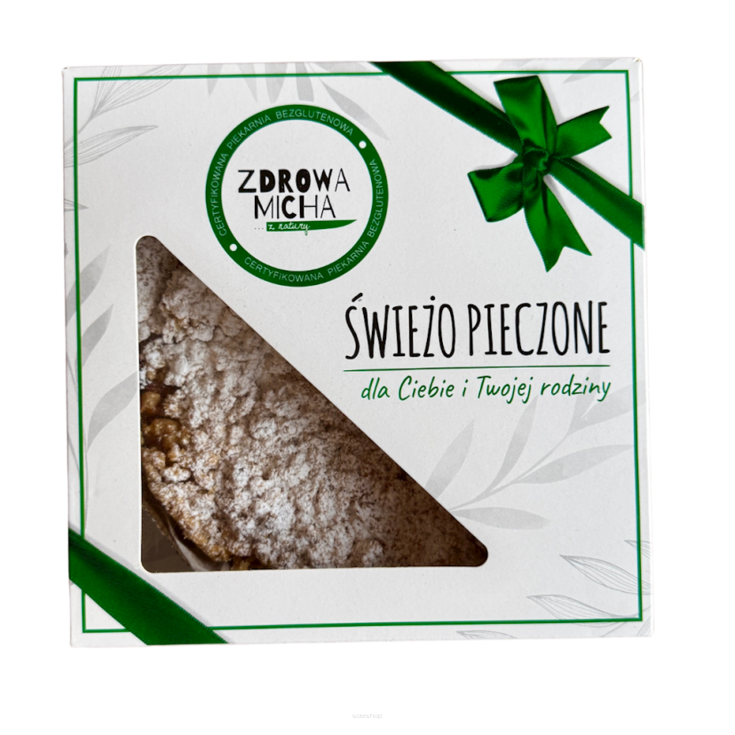 SZARLOTKA WEGAŃSKA BEZGLUTENOWA 500 g - ZDROWA MICHA (NA ZAMÓWIENIE - PRODUKT SEZONOWY WIELKANOC)