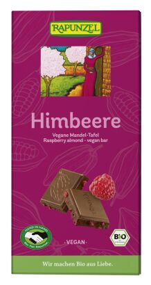 TABLICZKA KAKAOWA MIGDAŁY - MALINA BIO 100 g - RAPUNZEL