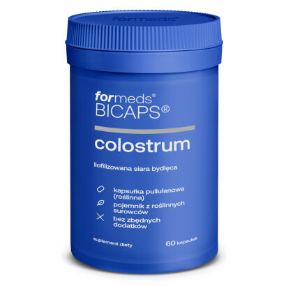 BICAPS colostrum liofilizowana siara bydlęca 60 kaps. - Formeds