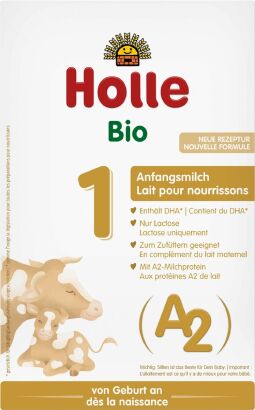 MLEKO A2 KROWIE 1 POCZĄTKOWE DLA NIEMOWLĄT BIO 400 g - HOLLE