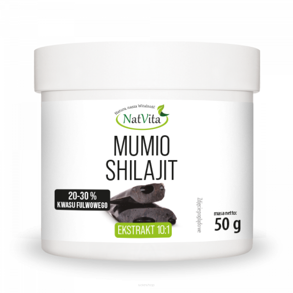 Mumio Shilajit ekstrakt 20-30% 50g, kwas fulwowy - Natvita