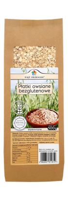Płatki owsiane bezglutenowe błyskawiczne 500 g - Pięć Przemian