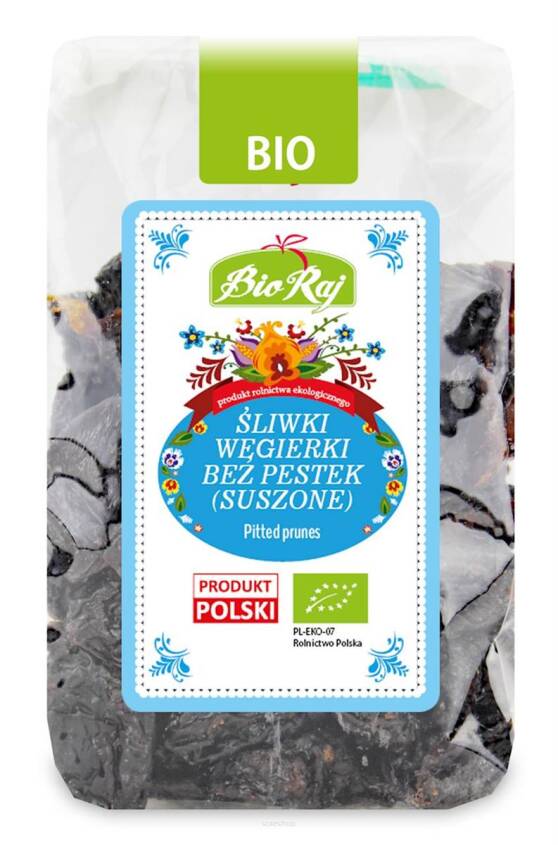 ŚLIWKI WĘGIERKI BEZ PESTEK (SUSZONE) BIO 200 g - BIO RAJ