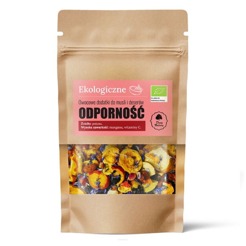 OWOCOWE DODATKI DO MUSLI I DESERÓW ODPORNOŚĆ BIO 20 g - DARY NATURY