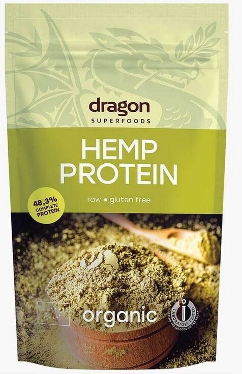 Białko z konopni, 48% białka bez dodatku cukru, bezglutenowe BIO 200 g