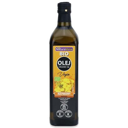 OLEJ RZEPAKOWY TŁOCZONY NA ZIMNO NIERAFINOWANY BIO 750 ml - NATURAVENA