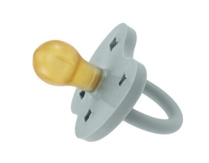 Kauczukowy smoczek okrągły gwiazdy/księżyc, w kolorze szarym 3-36 miesięcy