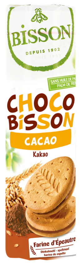 CIASTKA MARKIZY ORKISZOWE Z KREMEM KAKAOWYM BIO 300 g - BISSON
