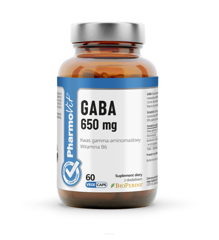 GABA 650 mg 60 kaps | Clean Label Pharmovit