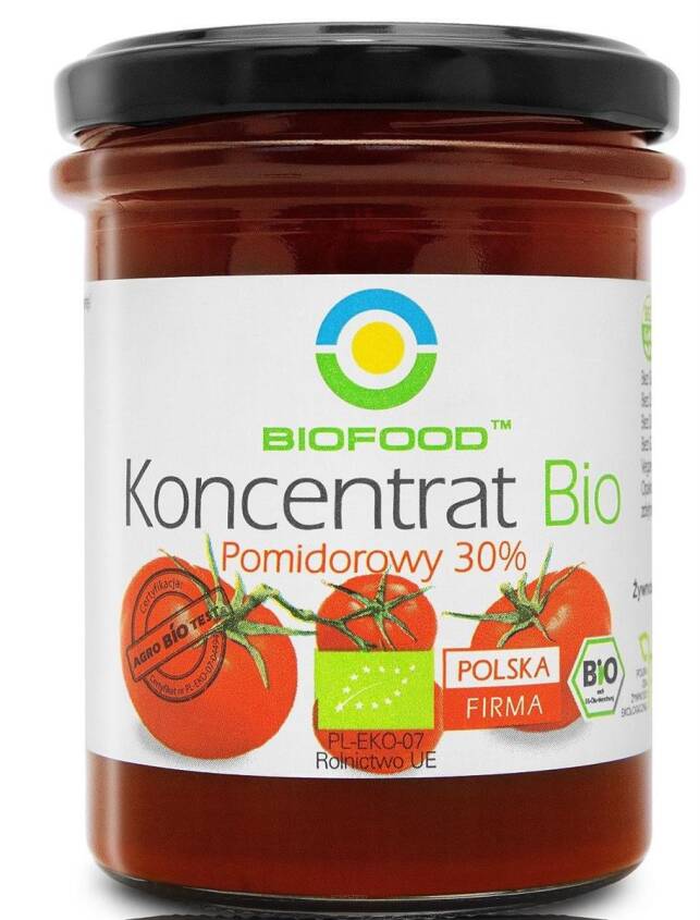 KONCENTRAT POMIDOROWY 30 % BEZGLUTENOWY BIO 200 g - BIO FOOD