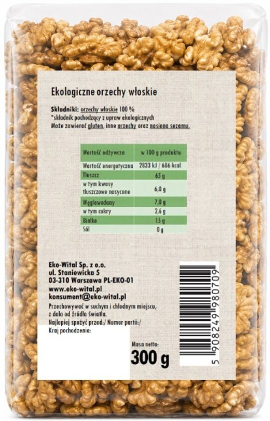 Orzechy włoskie BIO 300 g