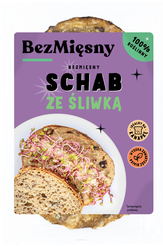 SCHAB ZE ŚLIWKĄ ROŚLINNY 100 g - BEZMIĘSNY