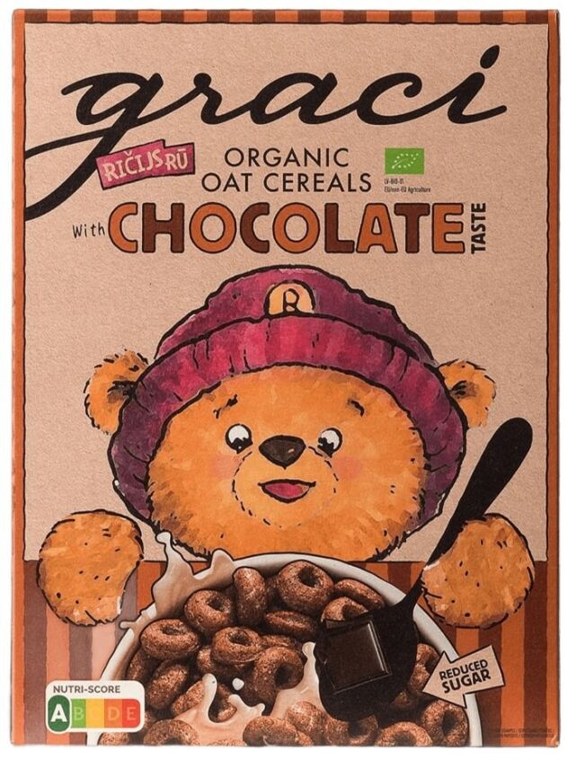 Kółeczka owsiane pełnoziarniste kakaowe BIO 300 g