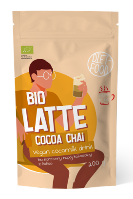 COCOA LATTE CHAI - NAPÓJ KOKOSOWO - KORZENNY Z KAKAO BIO 200 g - DIET-FOOD