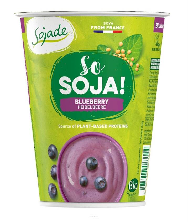 DESER SOJOWY Z BORÓWKAMI BEZGLUTENOWY BIO 400 g - SOJADE