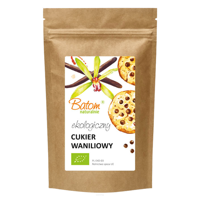 CUKIER WANILIOWY BIO 100 g - BATOM