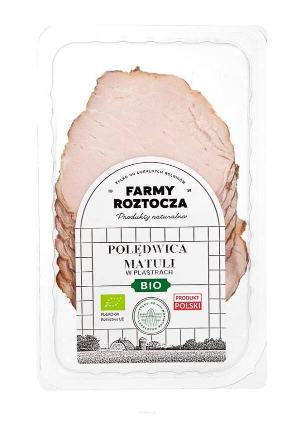 POLĘDWICA MATULI PLASTRY BIO 100 g - FARMY ROZTOCZA (Z PÓŁKI)