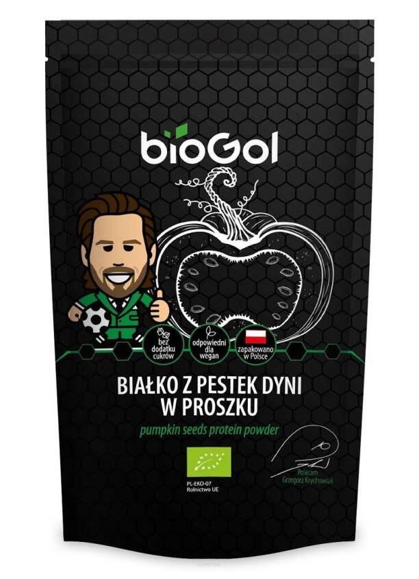 BIAŁKO Z PESTEK DYNI W PROSZKU BIO 150 g - BIOGOL