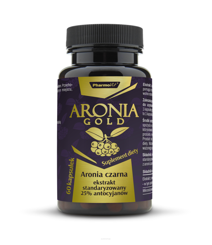 Aronia Gold Aronia czarna Ekstrakt standaryzowany 25% antocyjanów 60 kaps | Classic Pharmovit