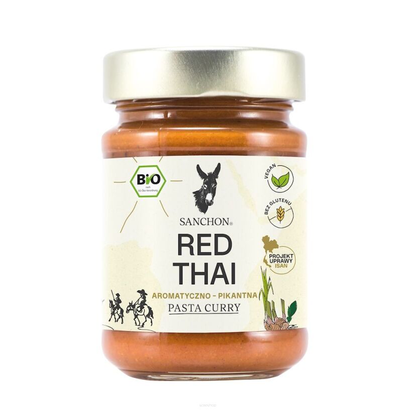 PASTA CURRY RED THAI BEZGLUTENOWA BIO 190 g -  SANCHON