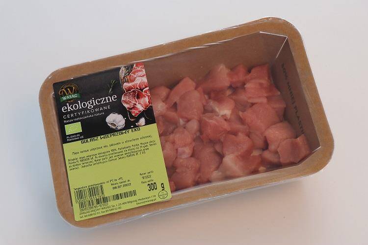 MIĘSO GULASZOWE WIEPRZOWE BIO 300 g - WASĄG (NA ZAMÓWIENIE)