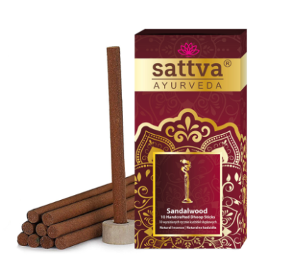 KADZIDEŁKA INDYJSKIE SŁUPKOWE SANDAŁOWE (10 szt.) 20 g - SATTVA (AYURVEDA)