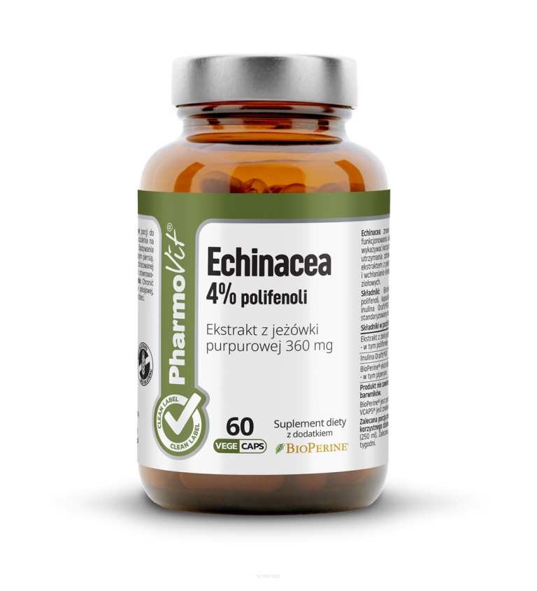 Echinacea 4% polifenoli 60 kaps Vcaps® | Clean Label Pharmovit