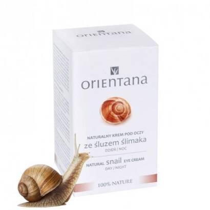 NATURALNY KREM POD OCZY ZE ŚLUZEM ŚLIMAKA NA DZIEŃ I NA NOC 15ml ORIENTANA