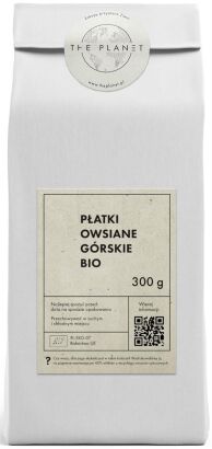 PŁATKI OWSIANE GÓRSKIE BIO 300 g - THE PLANET