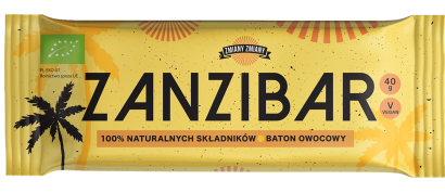 BATON OWOCOWY "ZANZIBAR" BEZGLUTENOWY BIO 40 g - ZMIANY ZMIANY