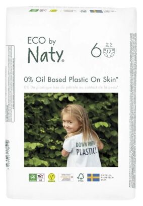 Ekologiczne pieluszki jednorazowe rozmiar 6, 16+ kg, 17 szt