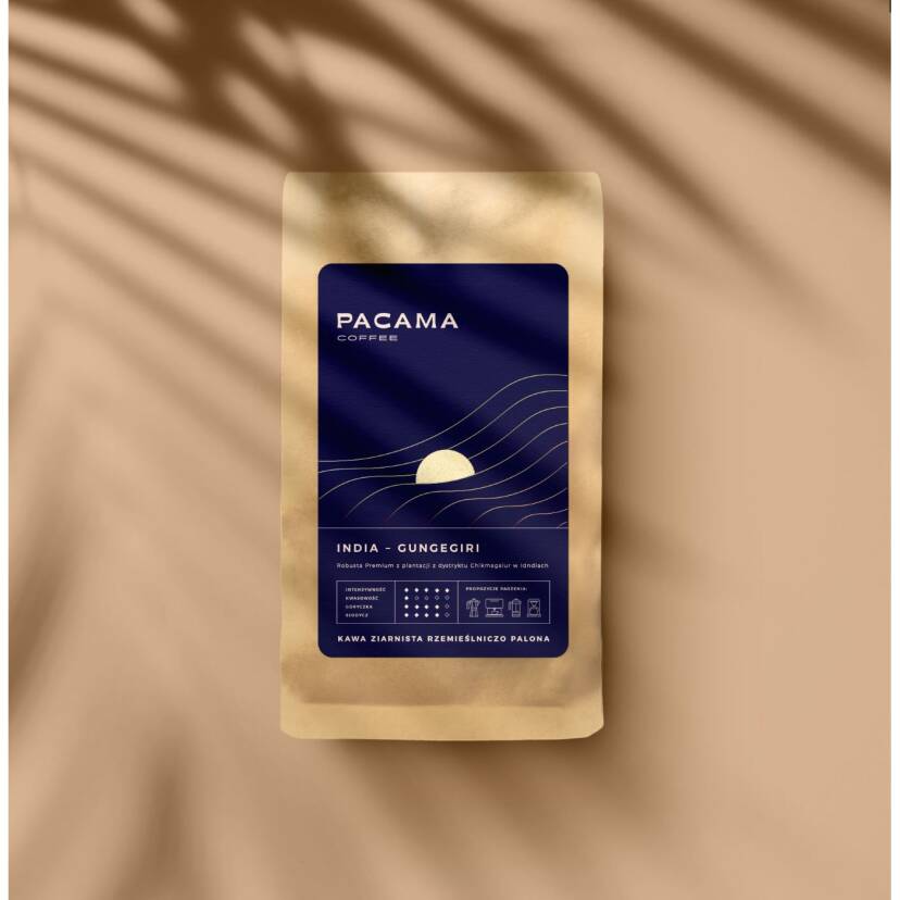 Kawa ziarnista - India - Gungegiri 100% Robusta Premium - 1kg Pacama