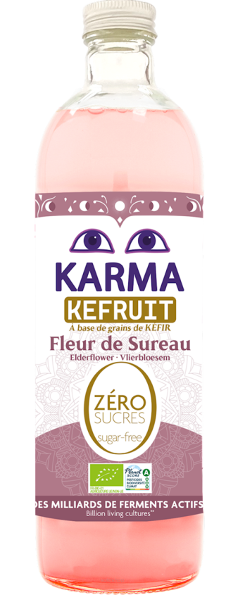 NAPÓJ PROBIOTYCZNY KEFRUIT KWIAT CZARNEGO BZU BEZ CUKRU FAIR FOR LIFE BIO 750 ml - KARMA