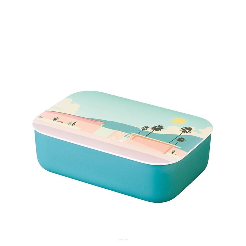 LUNCHBOX Z TWORZYWA PLA Z PRZEGRÓDKĄ PALM SPRINGS 800 ml - CHIC MIC