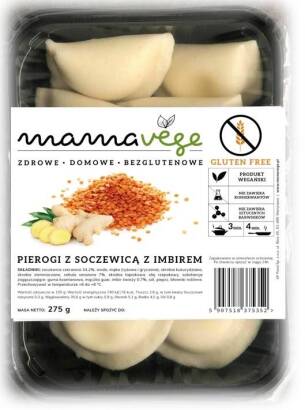 Pierogi z soczewicą i imbirem BEZGL 275 g