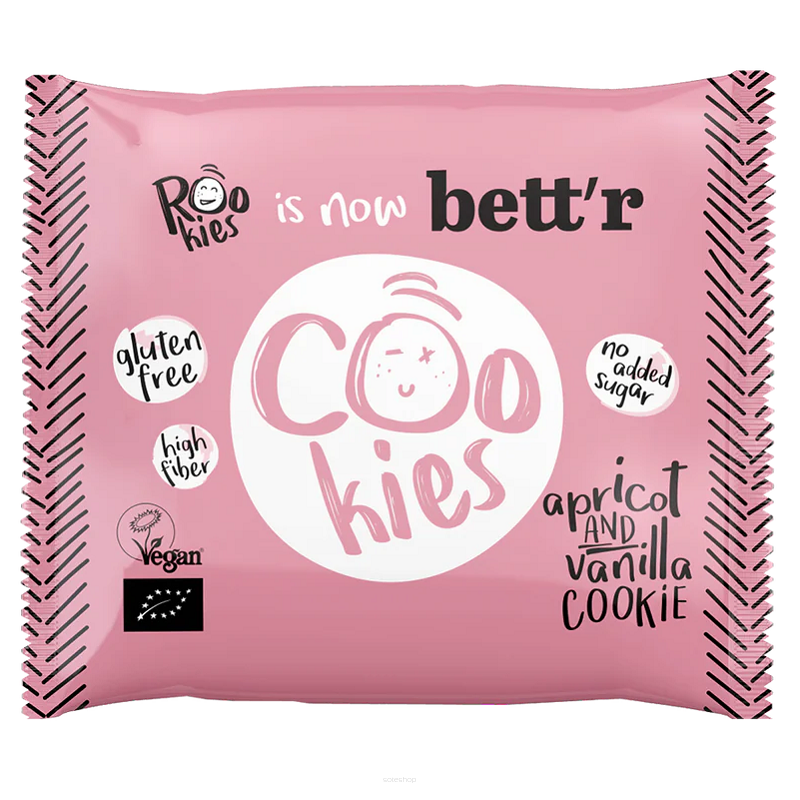 CIASTKO Z MORELĄ I WANILIĄ BEZ DODATKU CUKRÓW BEZGLUTENOWE BIO 40 g - BETT'R