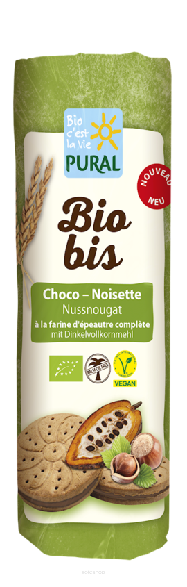CIASTKA MARKIZY ORKISZOWE Z KREMEM KAKAOWO - ORZECHOWYM FAIR TRADE BIO 320 g - PURAL (BIO BIS)