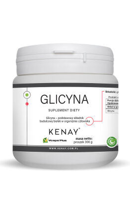 Glicyna wsparcie układu nerwowego i funkcji poznawczych, poprawa jakości snu 300g kaps Kenay