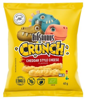 Chrupki kukurydziane Crunch o smaku cheddar BEZGL. BIO 40 g